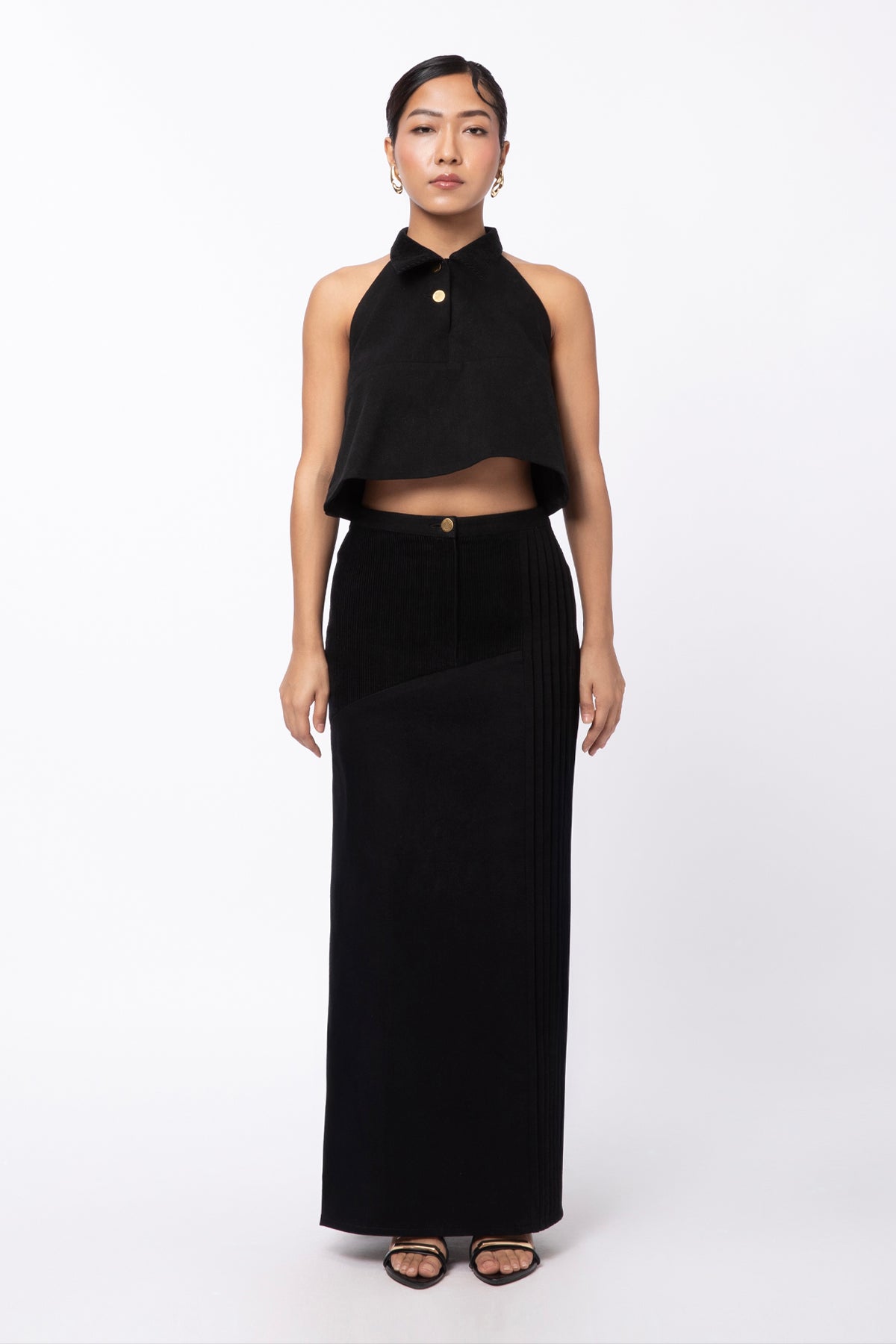 Dusk Halter Top - Black