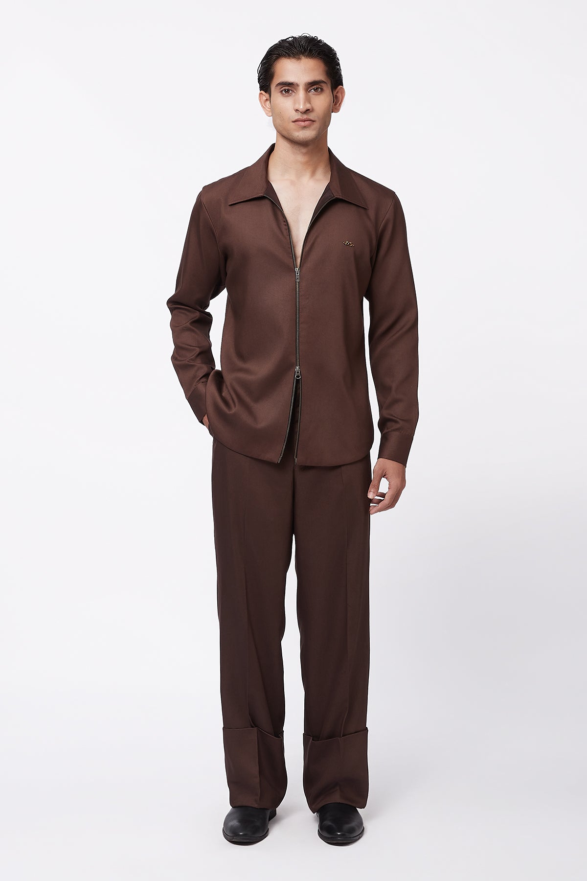 Core Dual Zipper Jacket - Brown