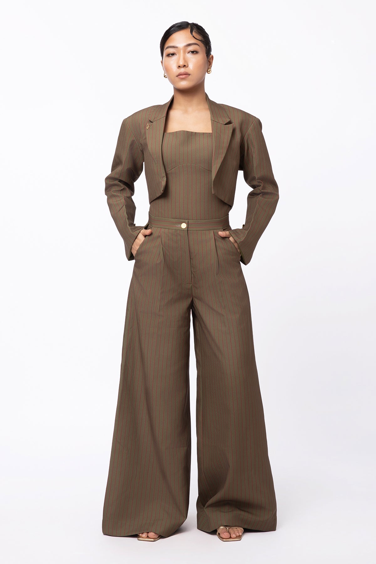 Still Stripe Top - Olive