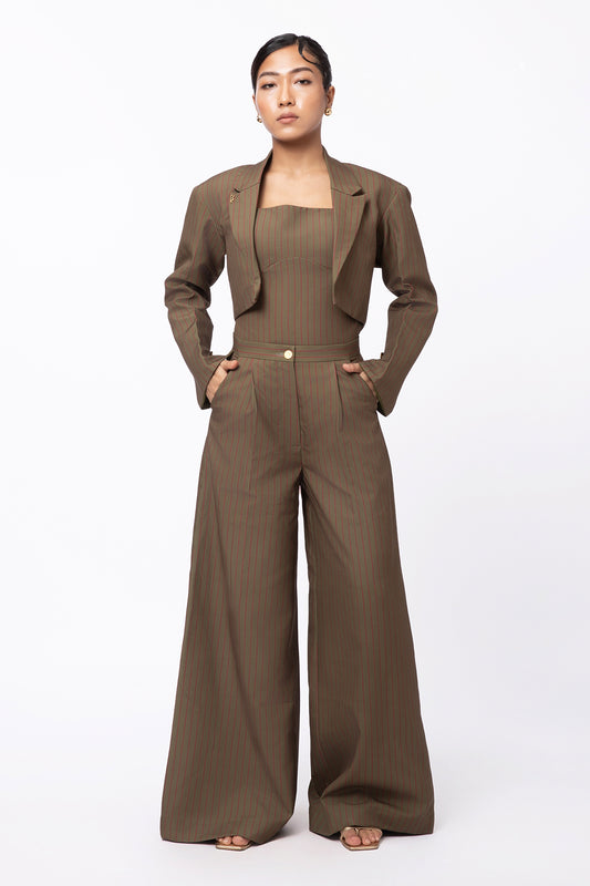 Still Stripe Top - Olive