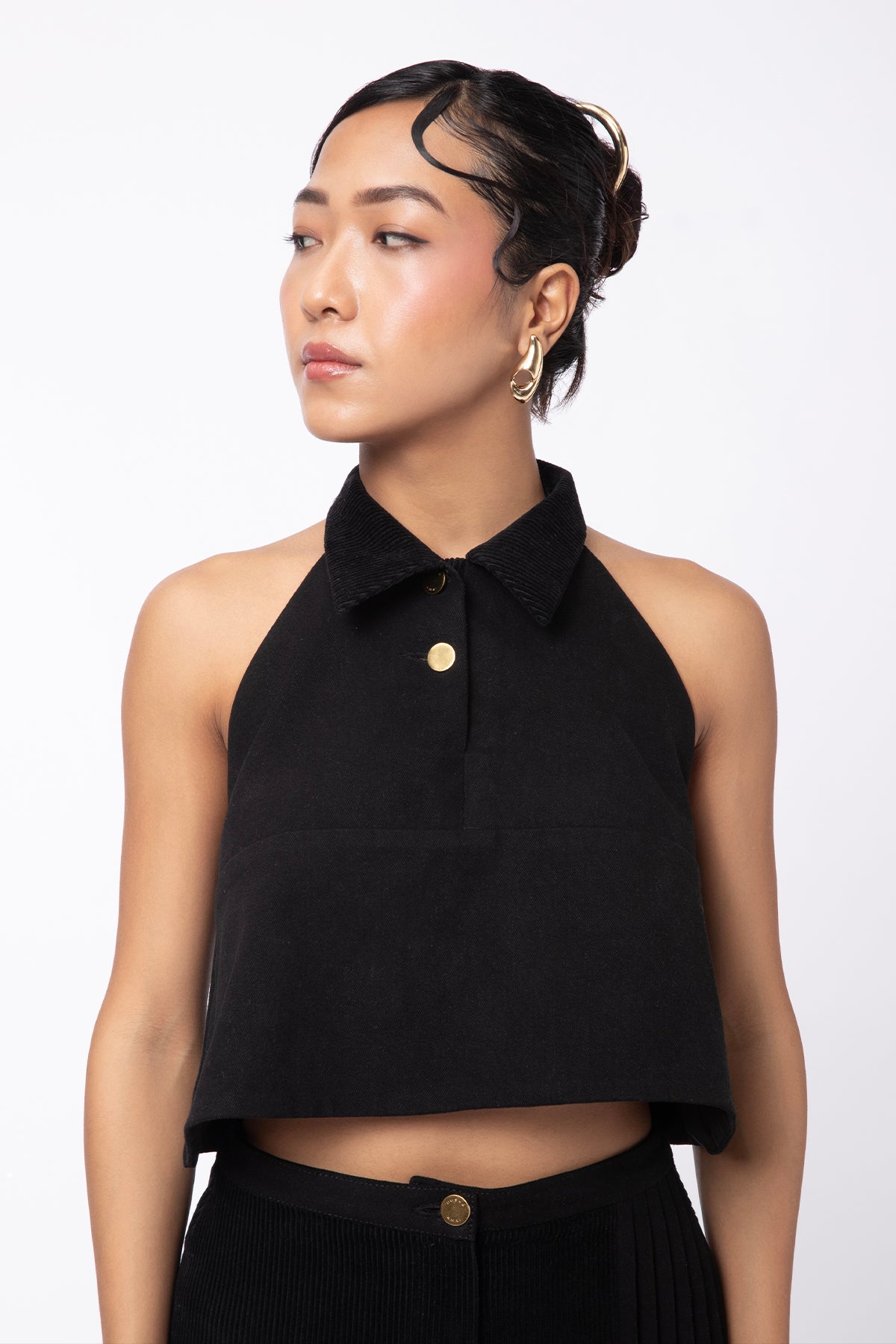 Dusk Halter Top - Black