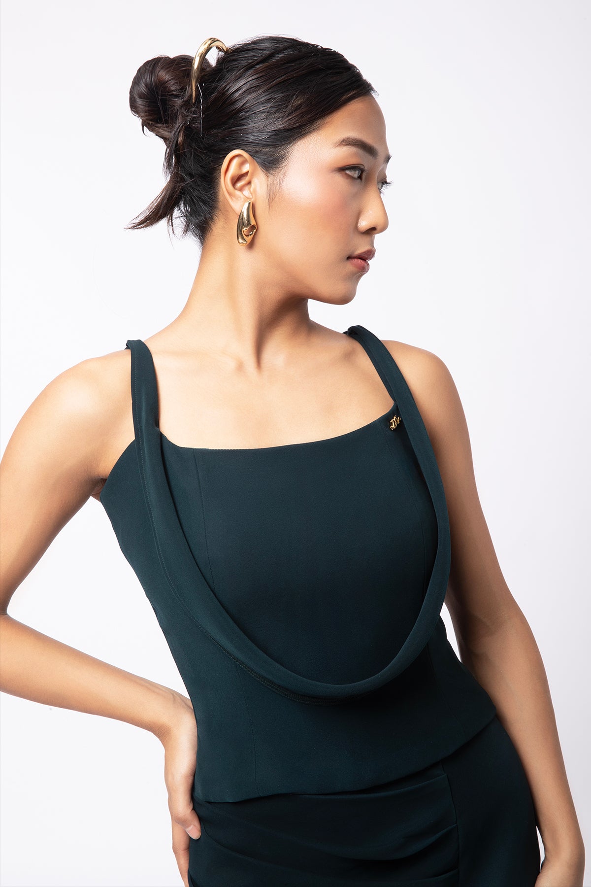 Edge Corset Top - Emerald