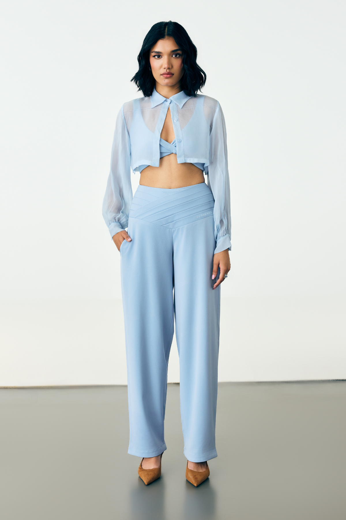 AIRIS SHEER SHIRT - ICY BLUE