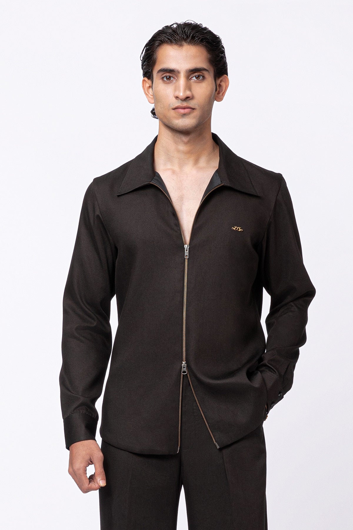 Core Dual Zipper Jacket - Black