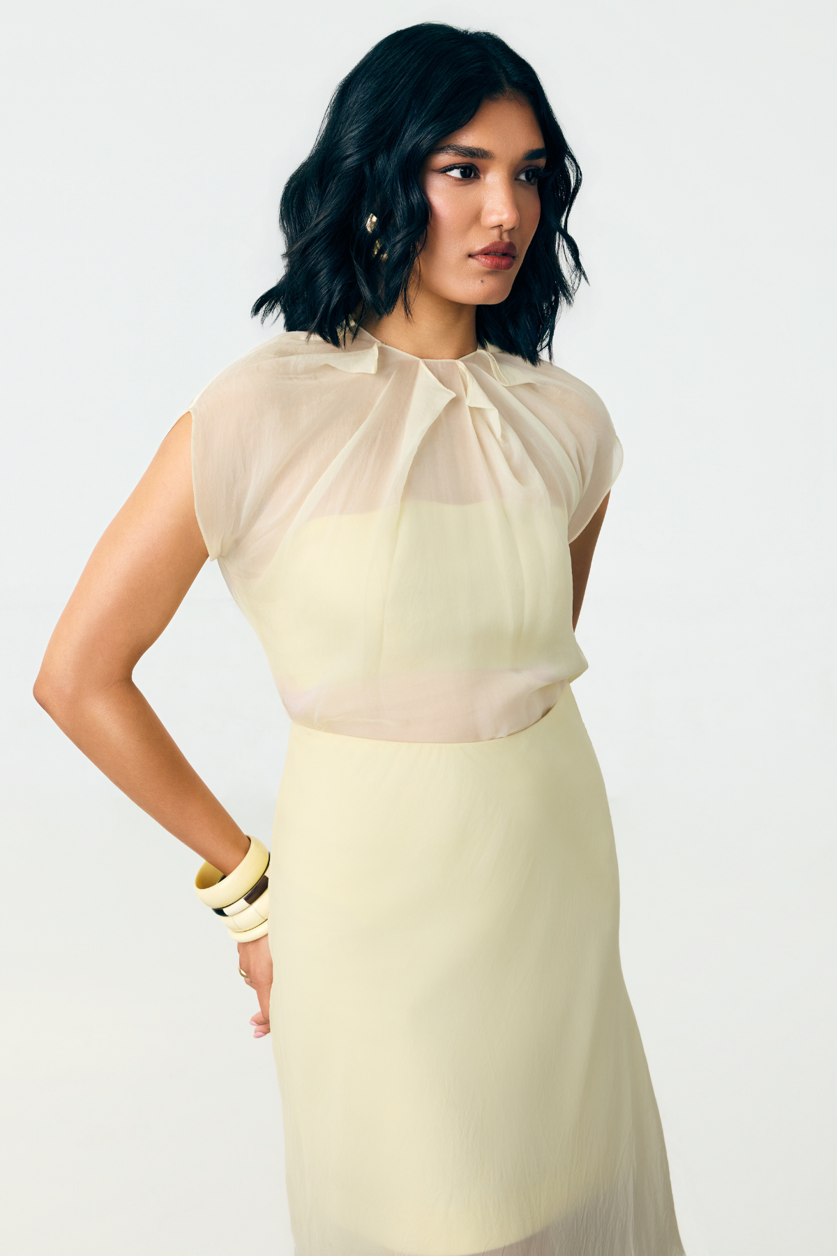 SOFT SHEER TOP - BUTTERYELLOW