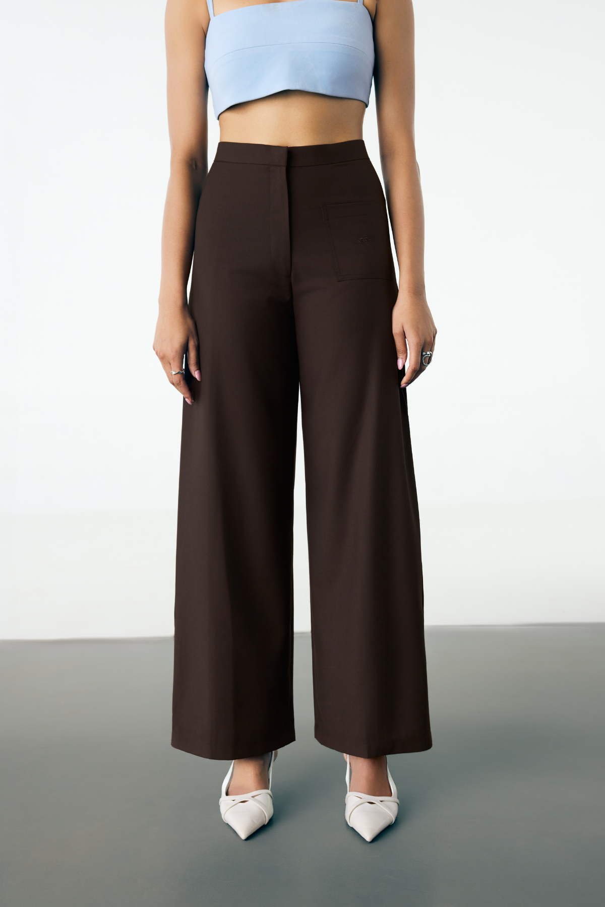 HIGH TROUSERS - DEEP BROWN