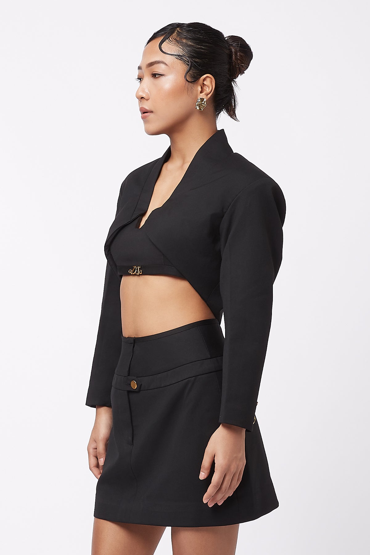 Dawn Cropped Blazer - Black