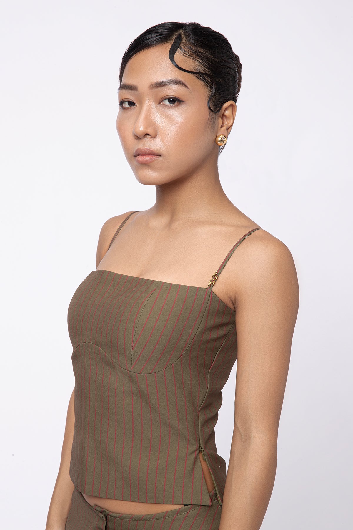 Ease Stripe Top - Olive
