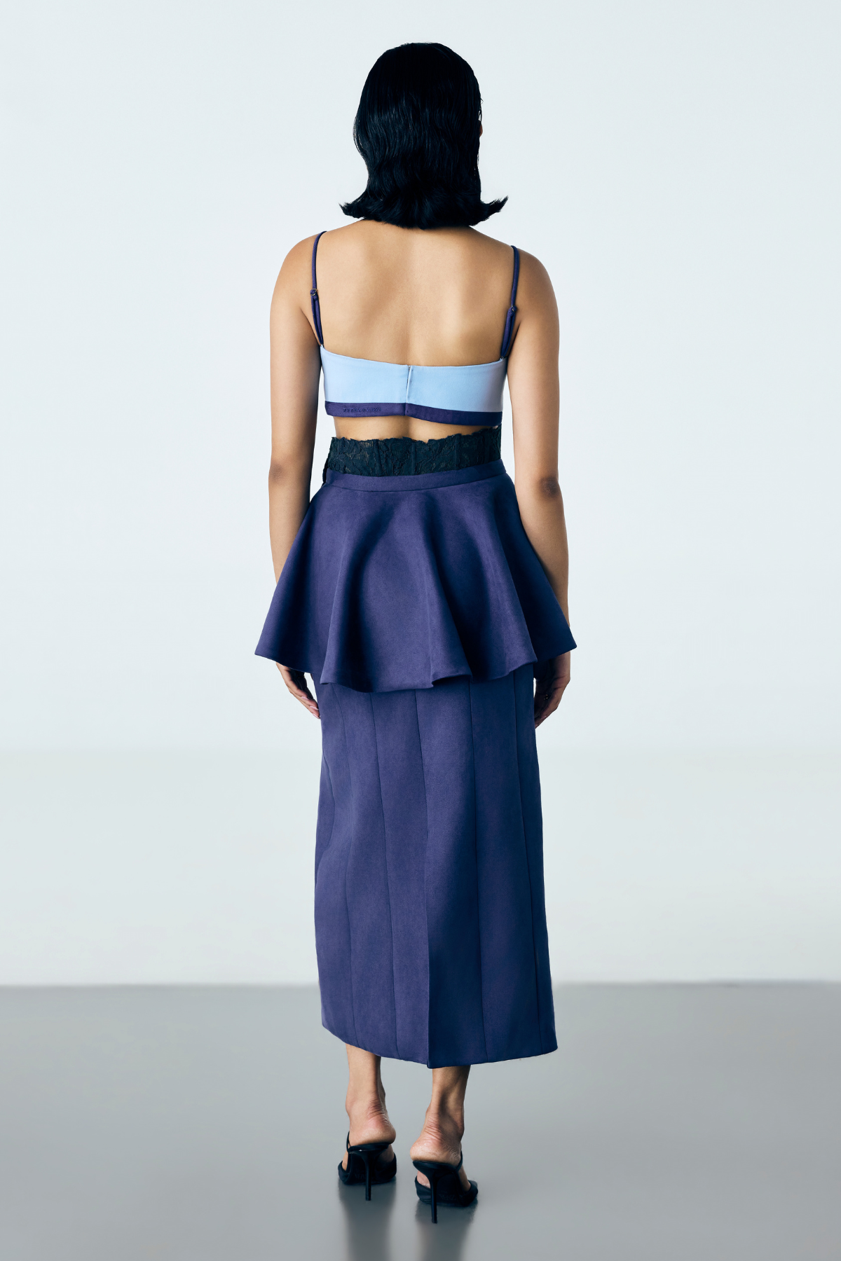 FLOAT PEPLUM SKIRT - DARK BLUE