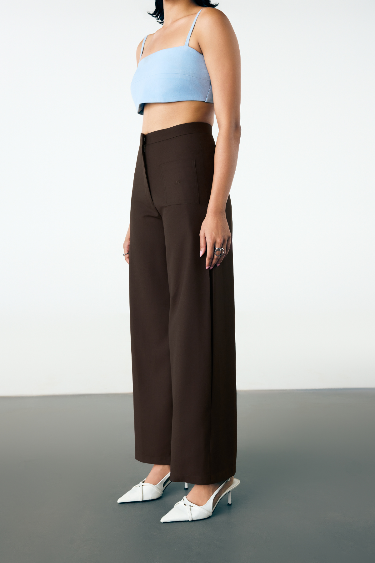 HIGH TROUSERS - DEEP BROWN