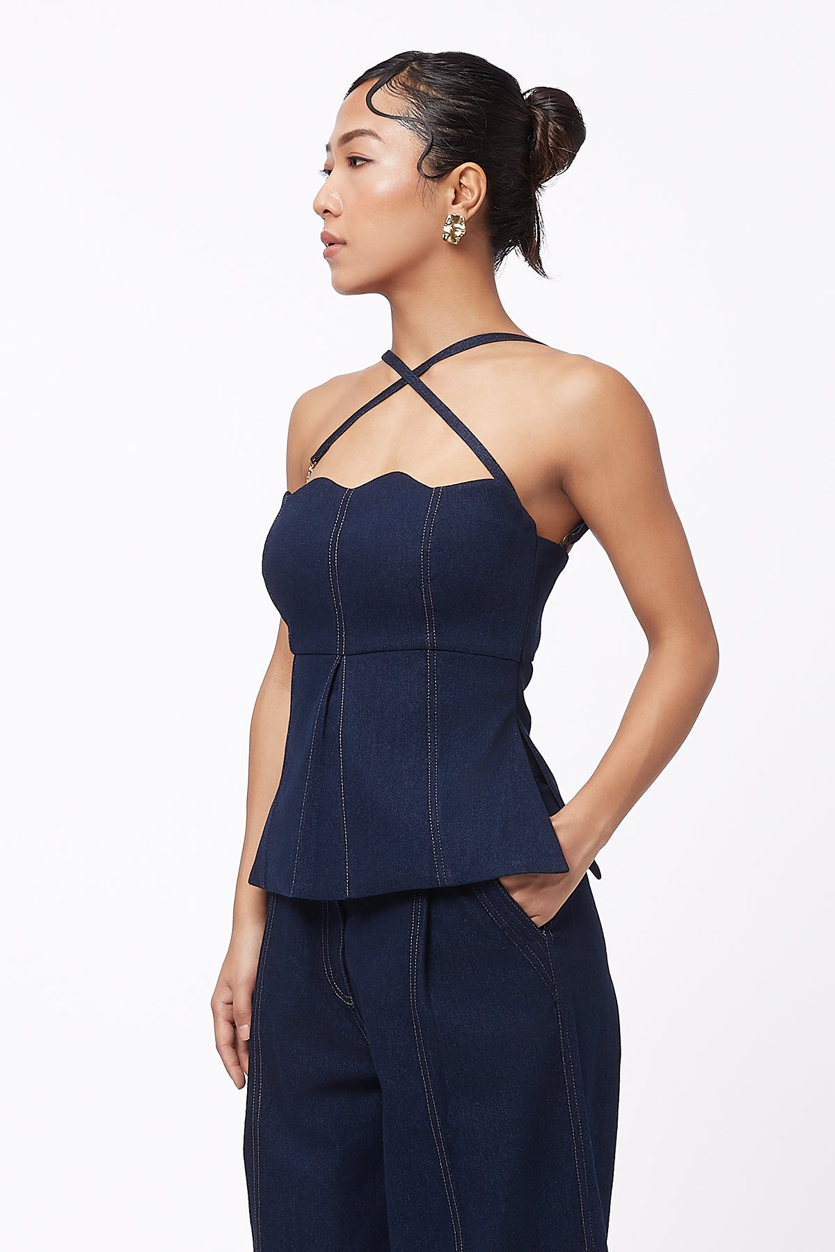 Wave Top - Navy Blue