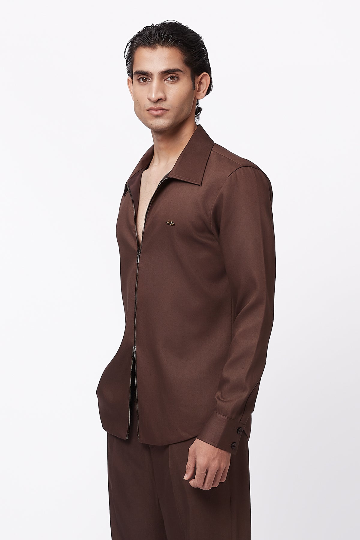 Core Dual Zipper Jacket - Brown