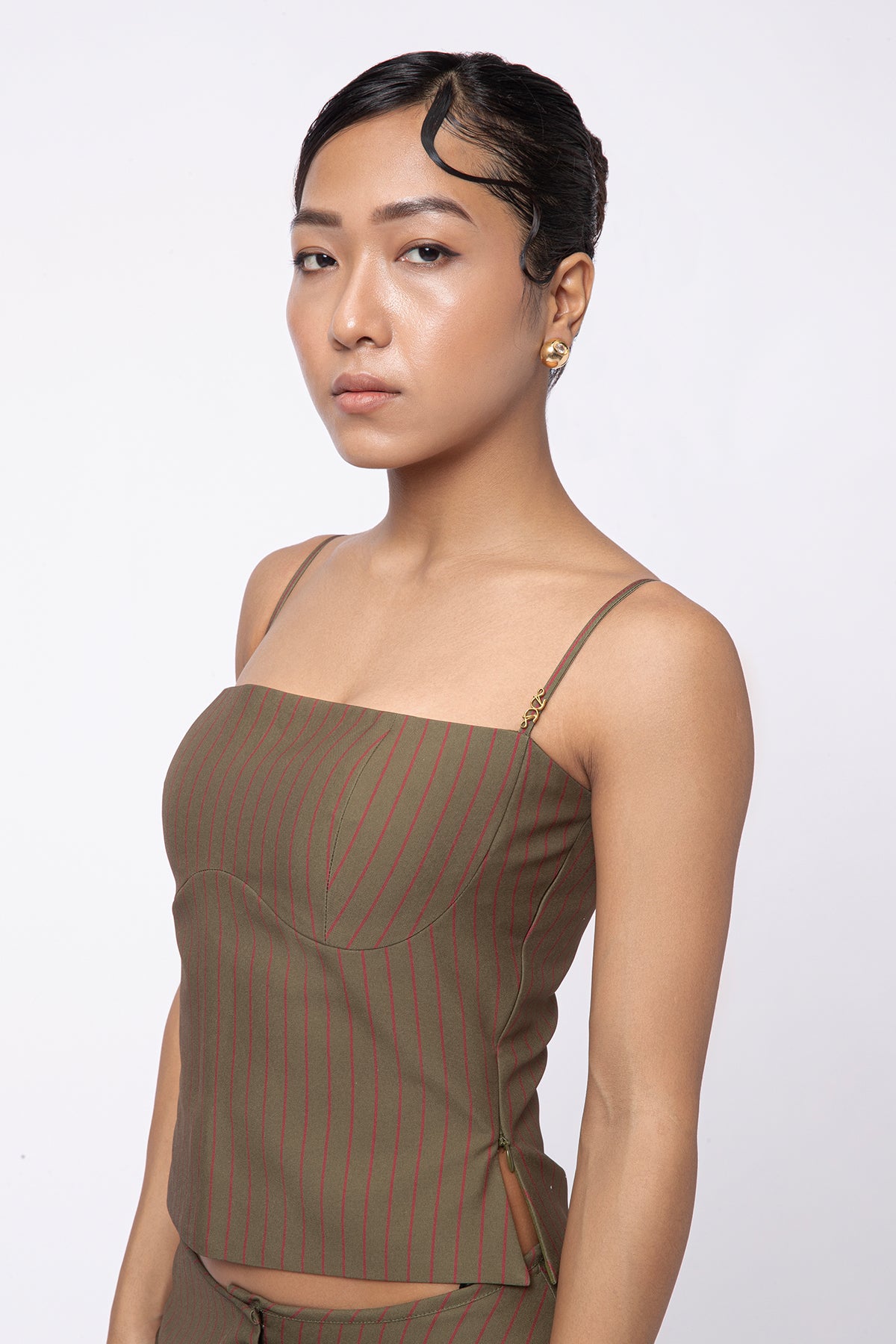 Still Stripe Top - Olive