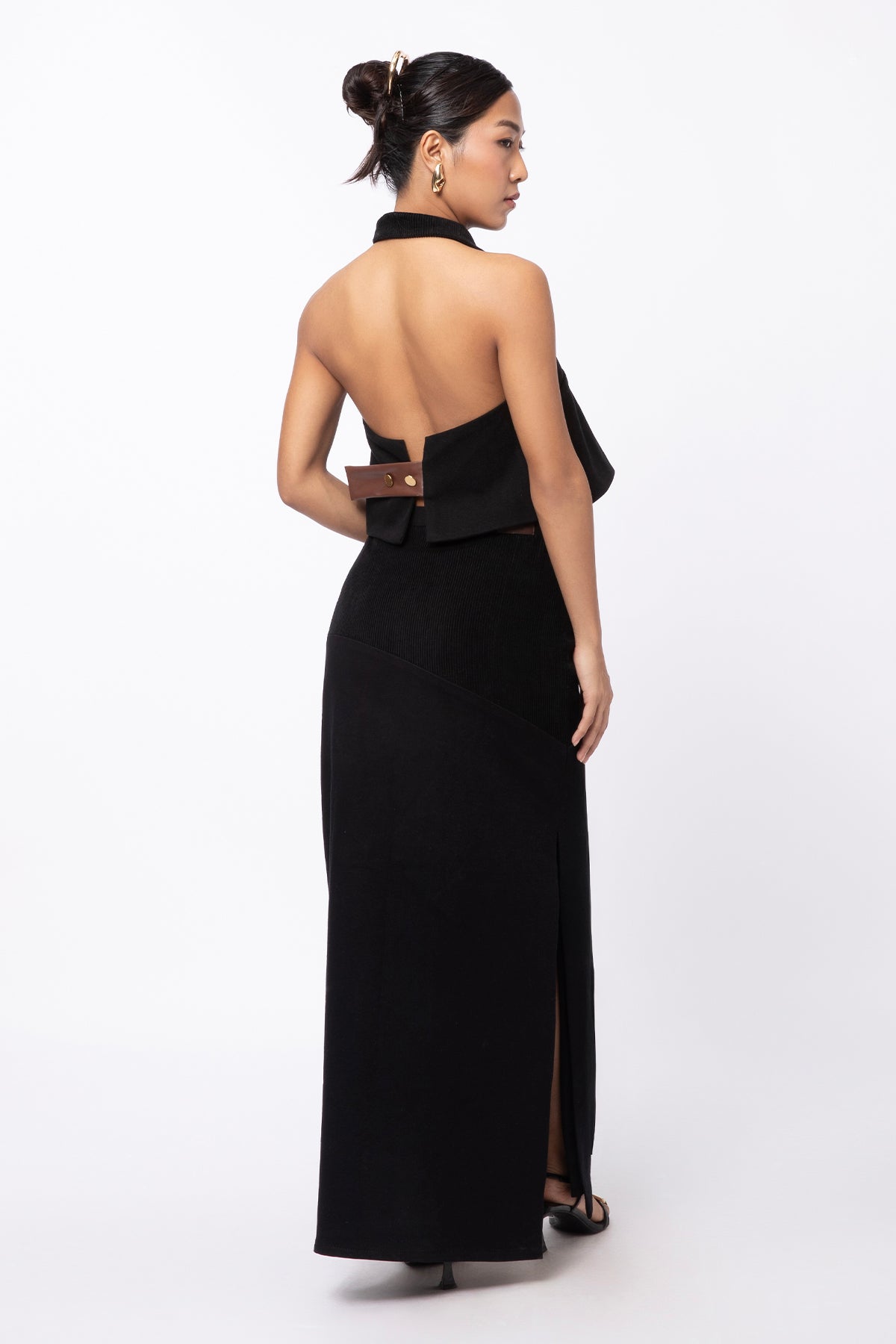 Dusk Halter Top - Black
