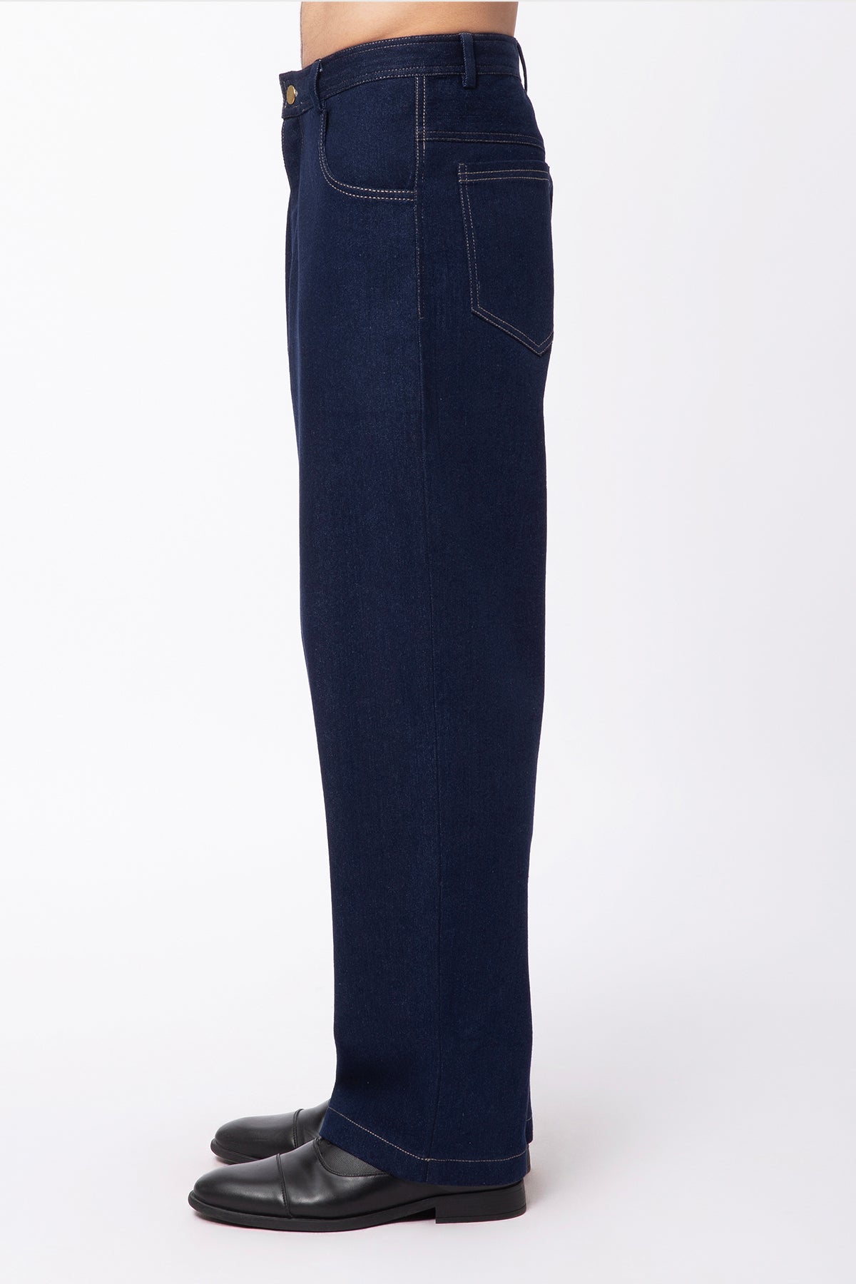 Boulder Wide Jeans - Navy Blue