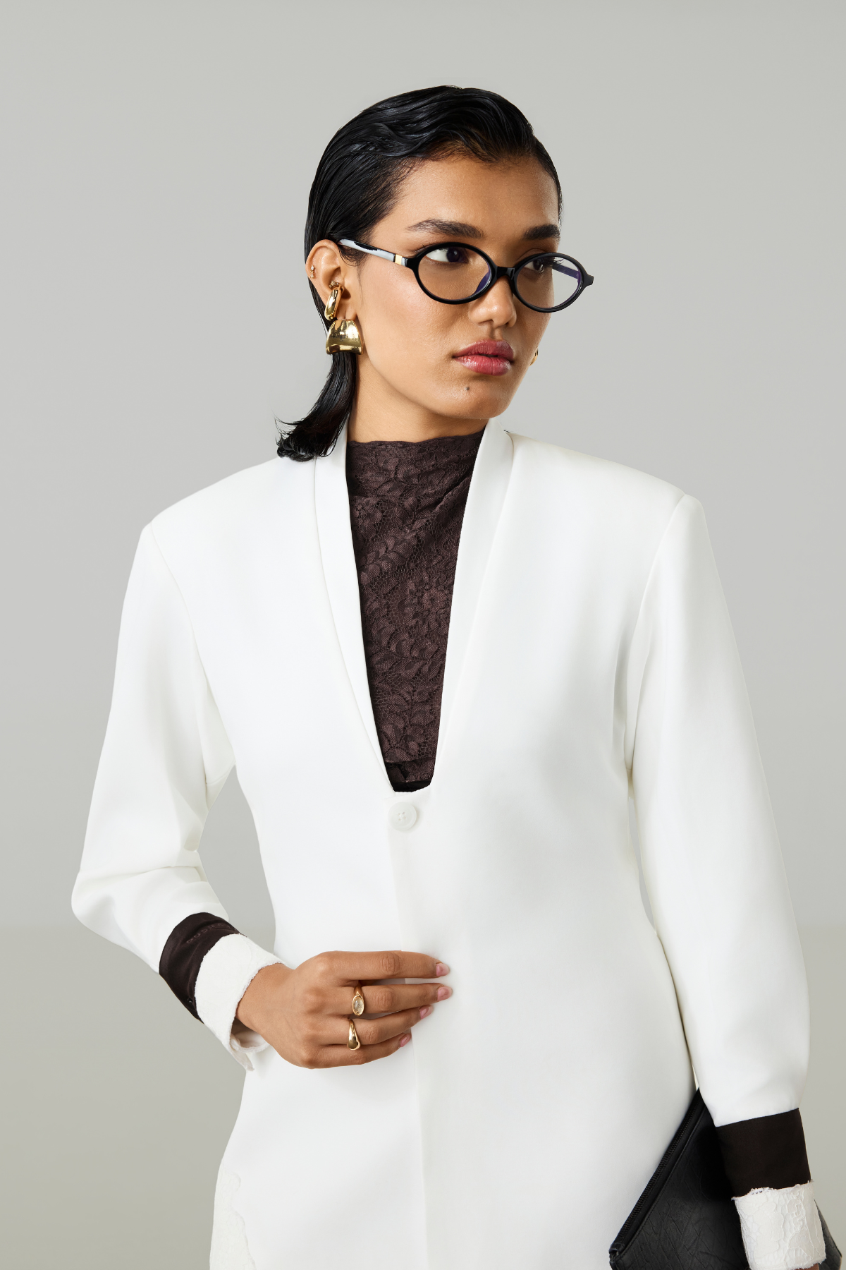 AURA TAILORED BLAZER - CLOUD WHITE
