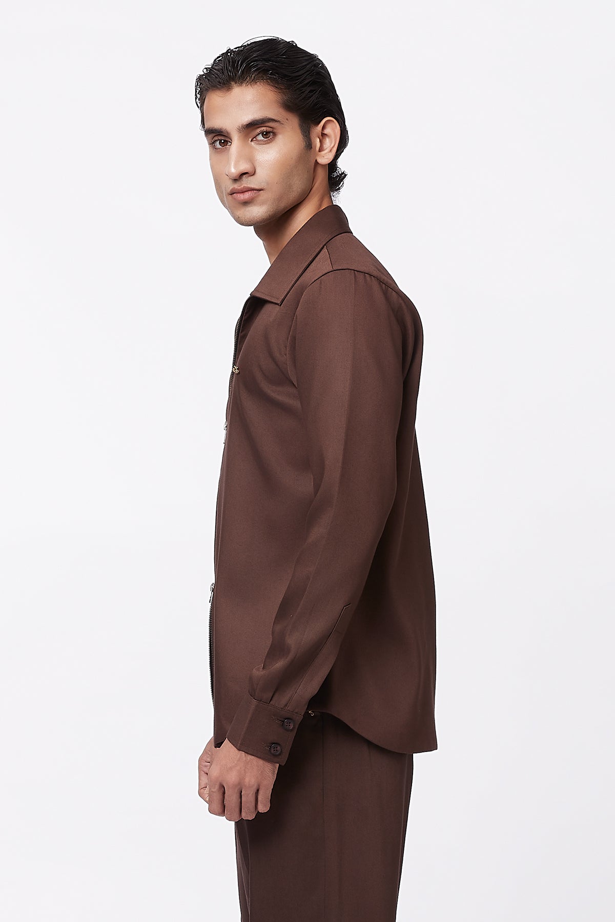 Core Dual Zipper Jacket - Brown