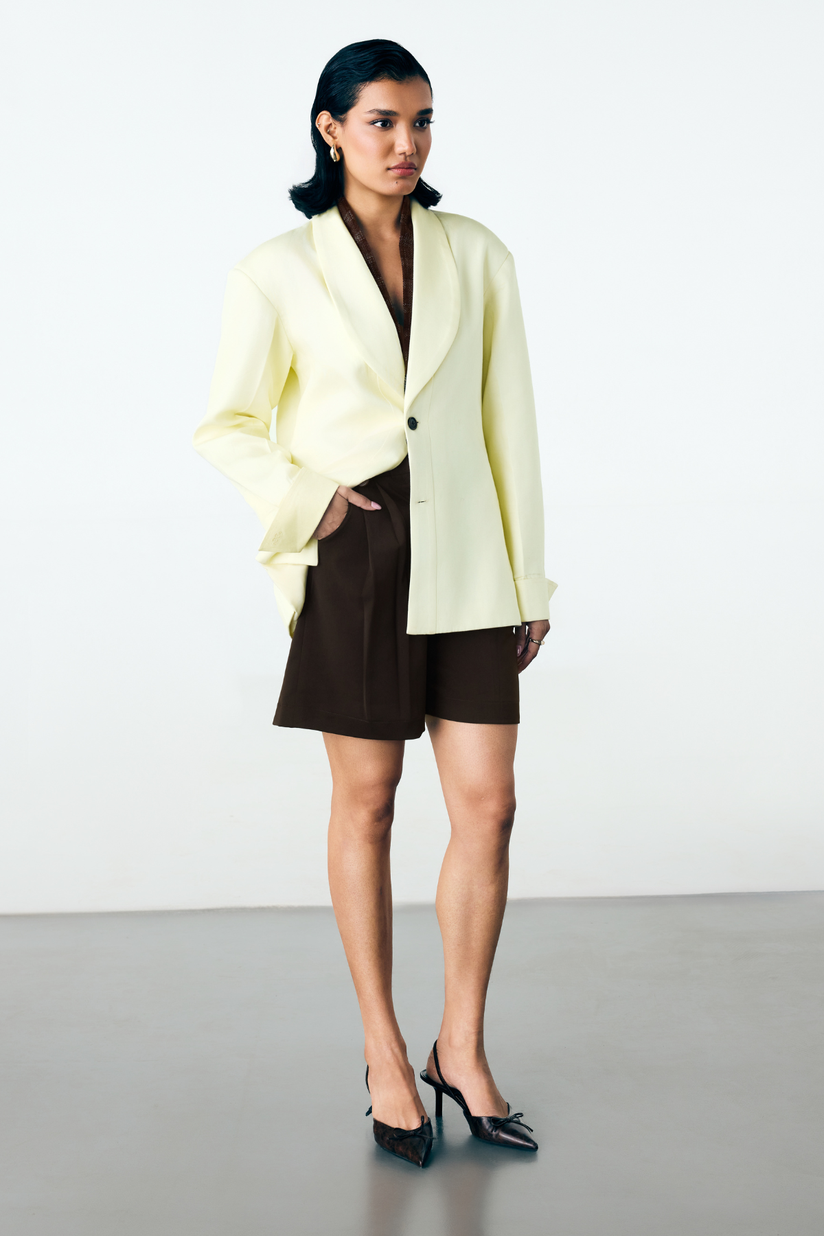 FORMED TAILORED BLAZER - BUTTERYELLOW