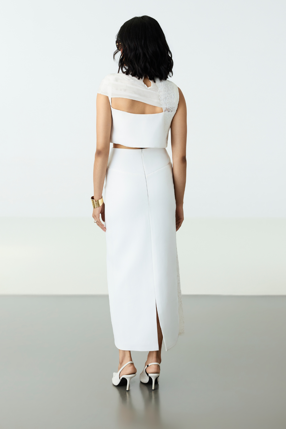 DROP LONG SKIRT - CLOUD WHITE