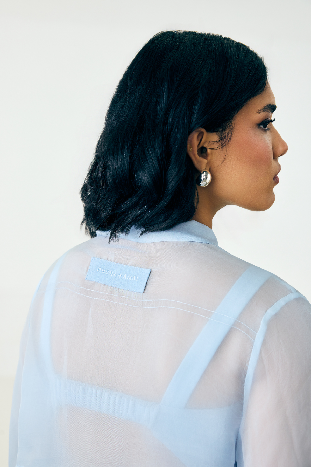 AIRIS SHEER SHIRT - ICY BLUE