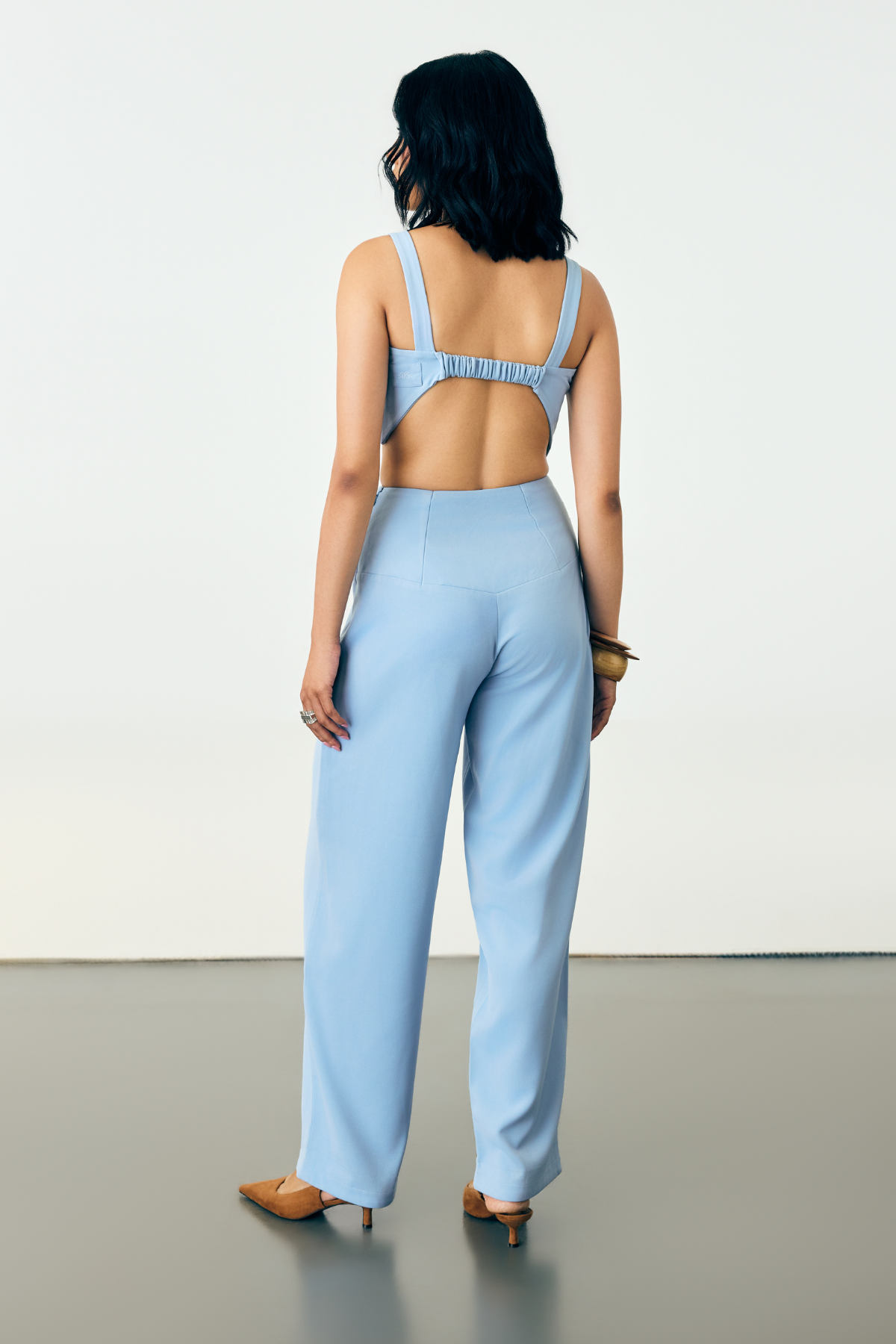 AIRIS HIGH RAISE TROUSERS - ICY BLUE