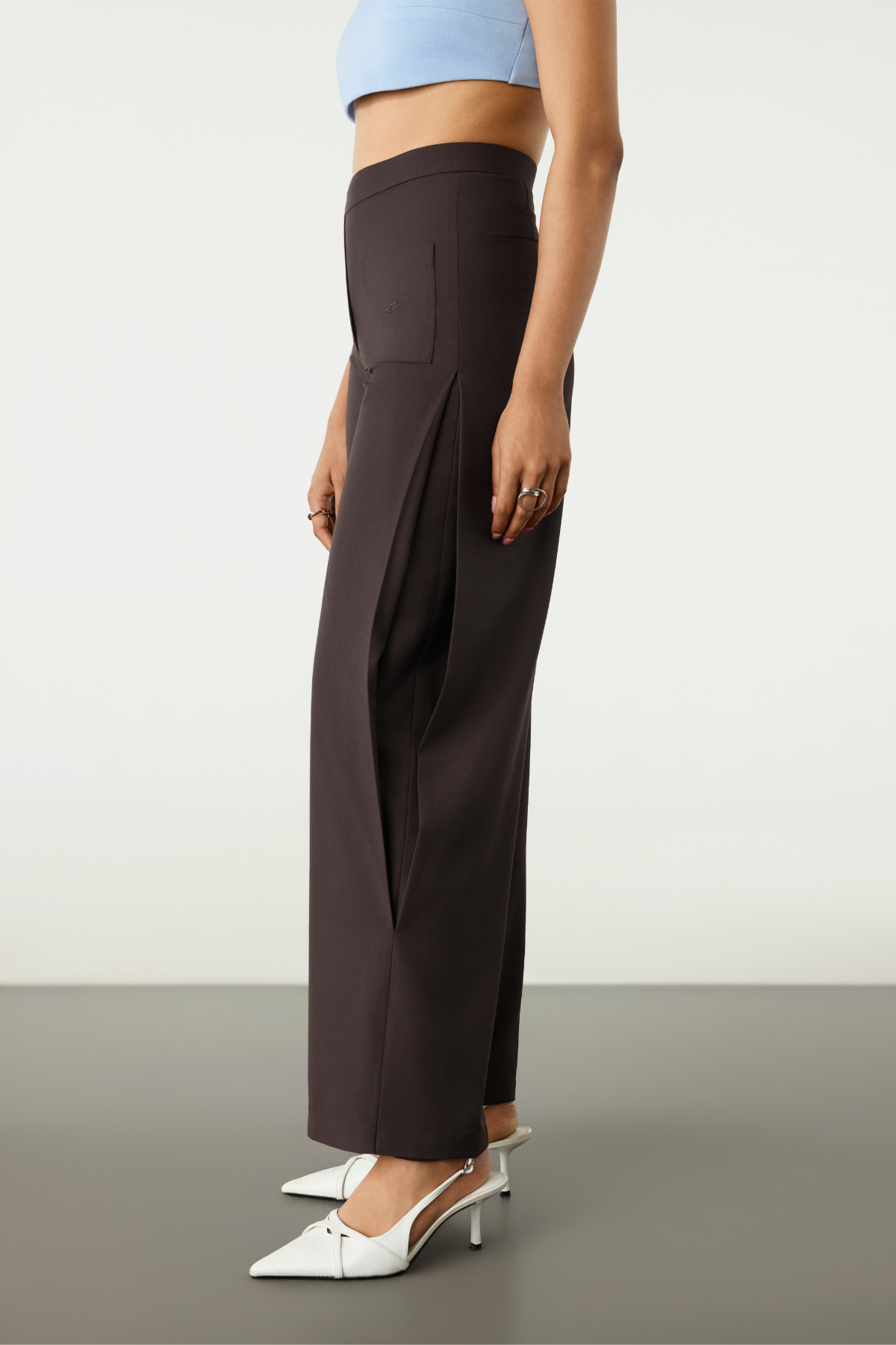 HIGH TROUSERS - DEEP BROWN