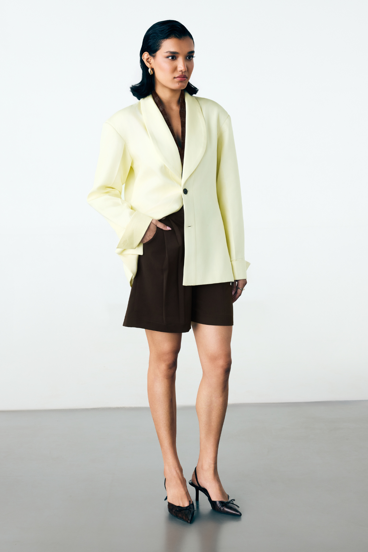 FORMED BERMUDA SHORTS - ESPRESSO BROWN