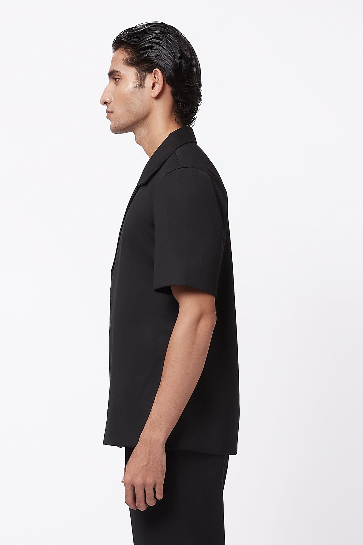 Reed Double Breasted Shirt - Black