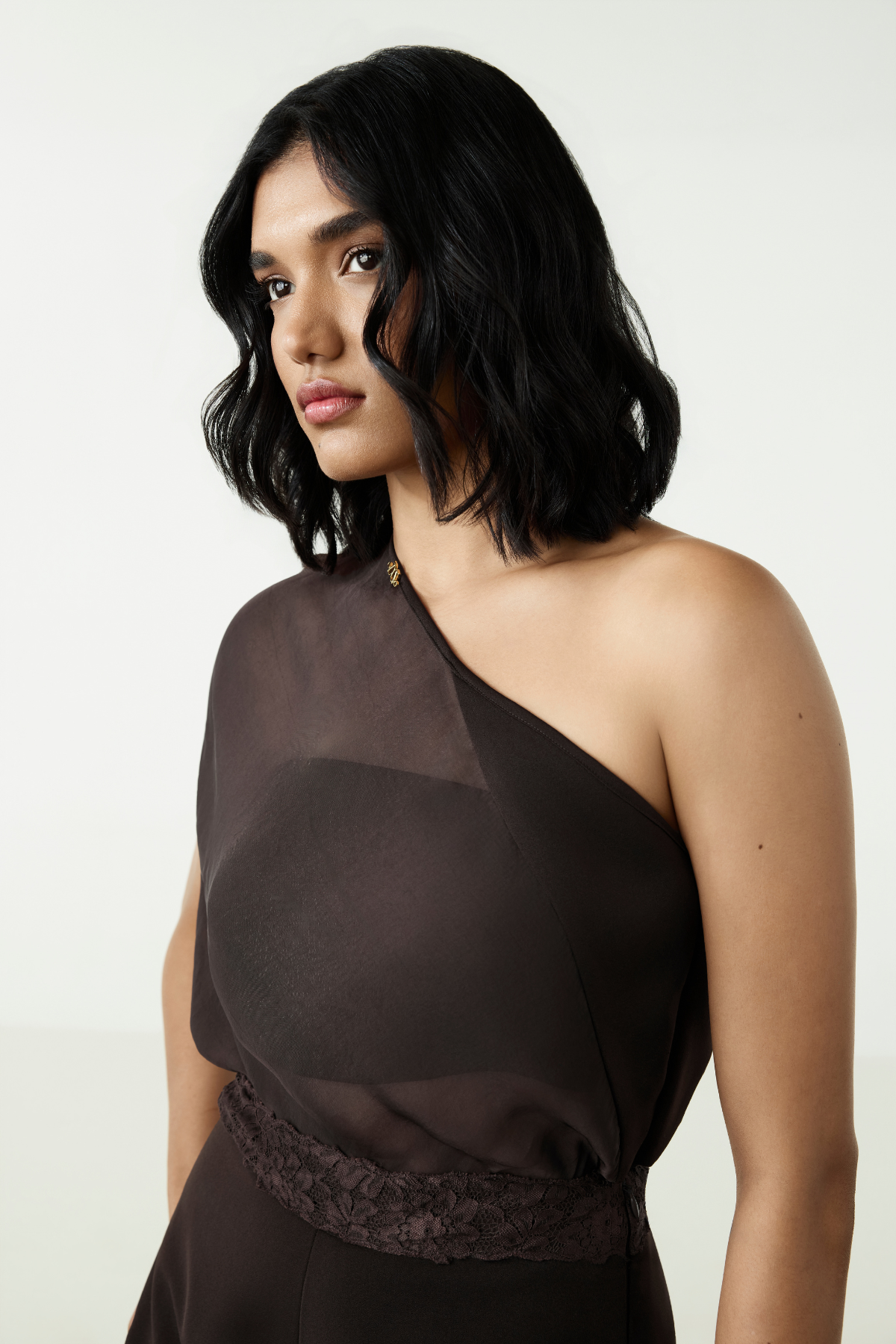 HOLD ONE- SHOULDER TOP - ESPRESSO BROWN