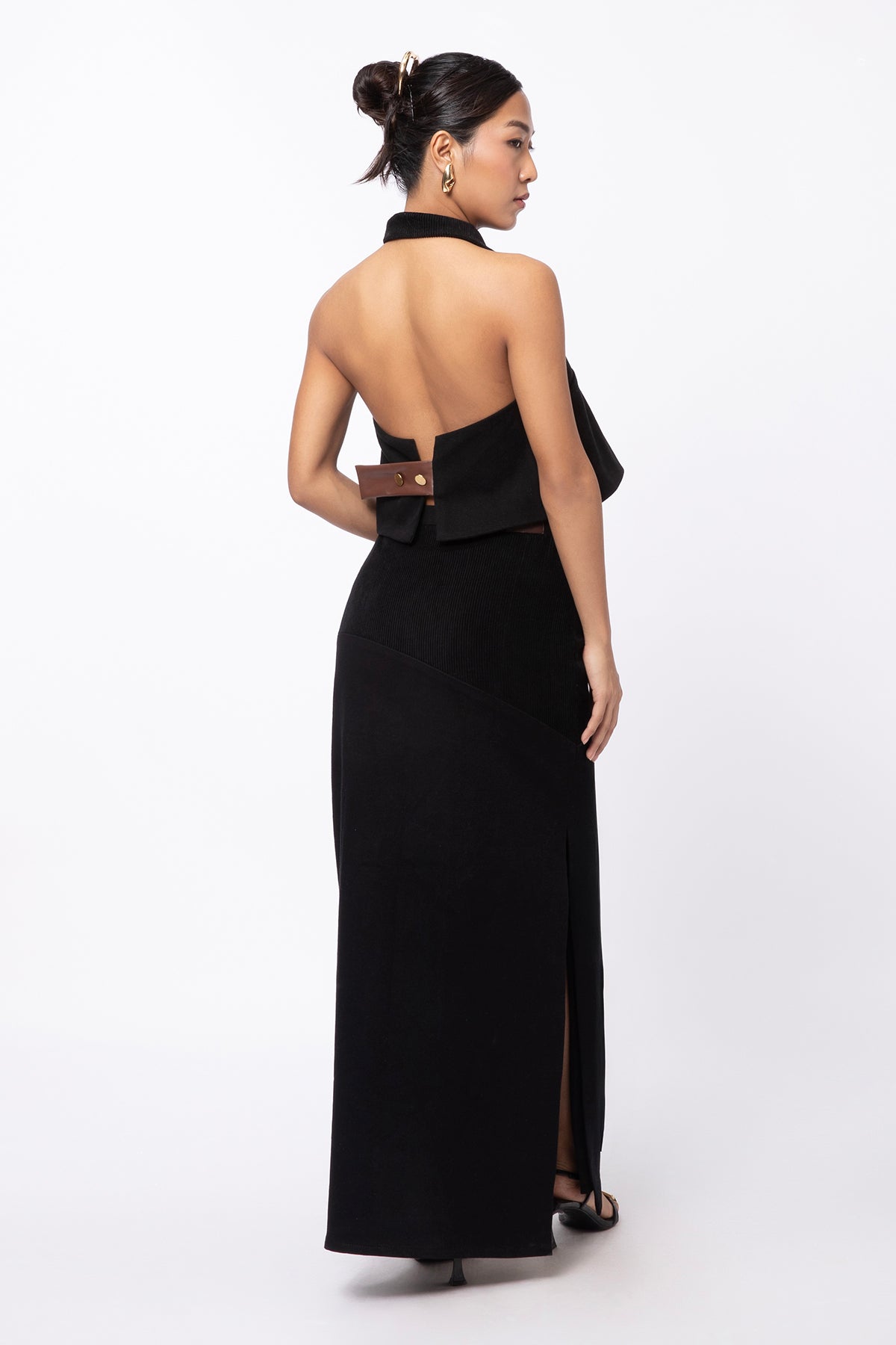 Dusk Long Skirt- Black