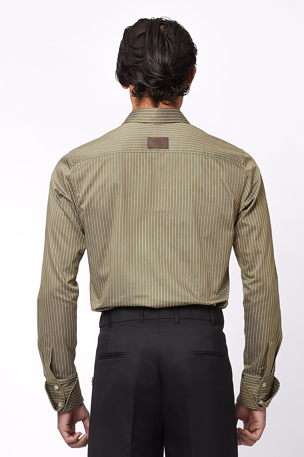 Hallow Pinstripe Shirt - Olive