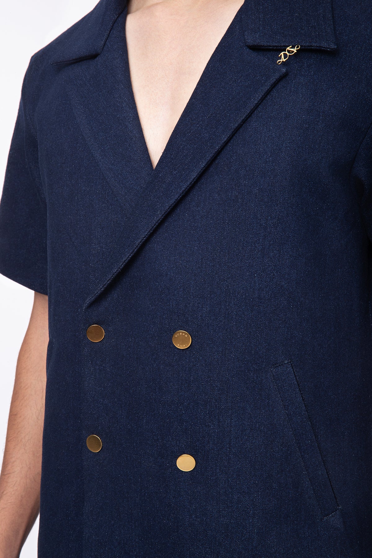 Hatch Double Breasted Jacket - Navy Blue