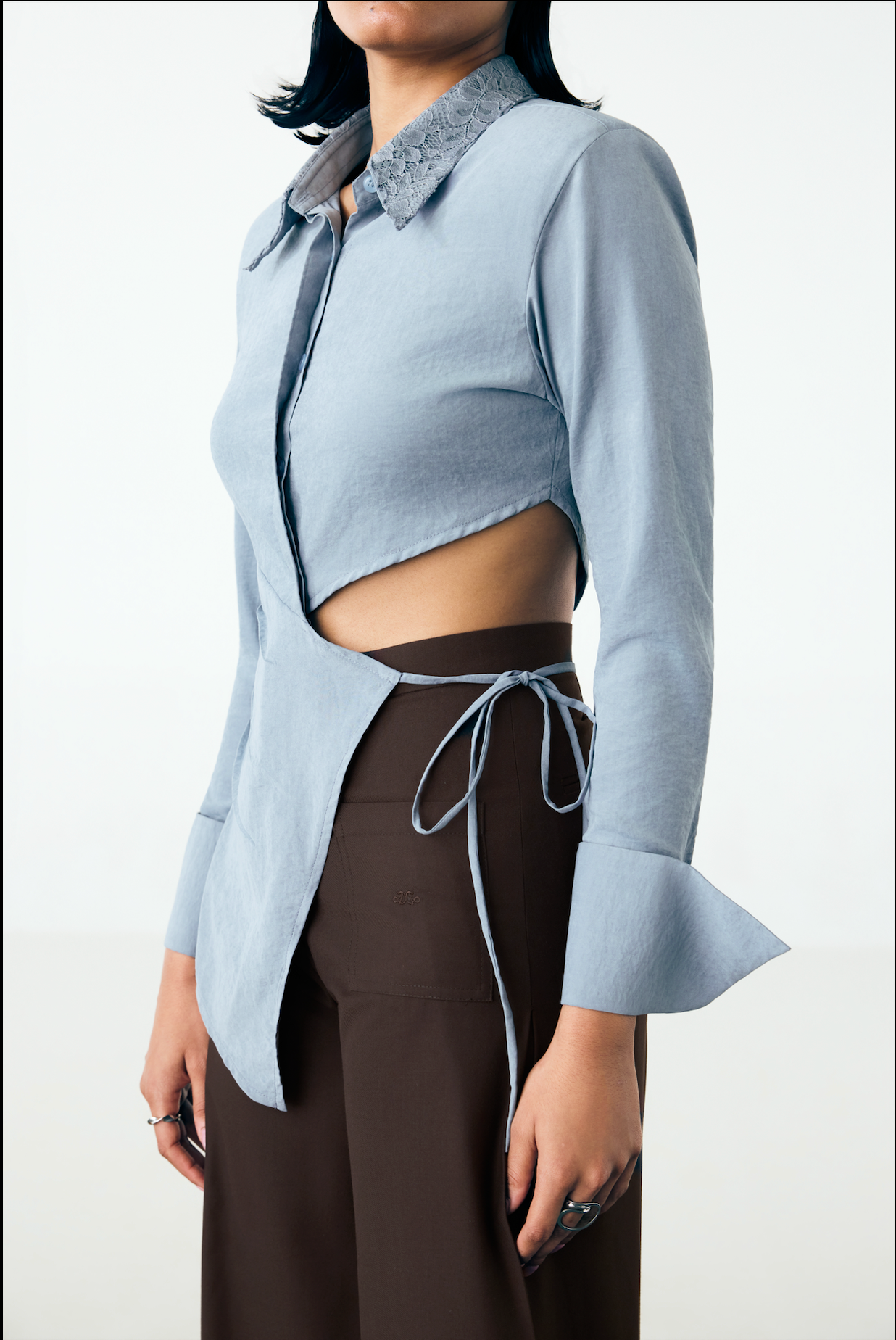 LOW HIG HIGH & LOW SET -  ICY BLUE