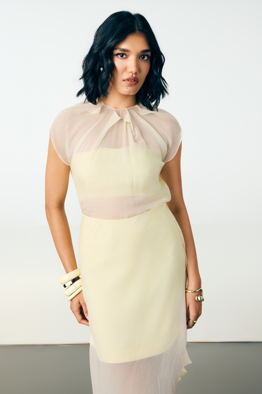 SOFT SHEER TOP - BUTTERYELLOW