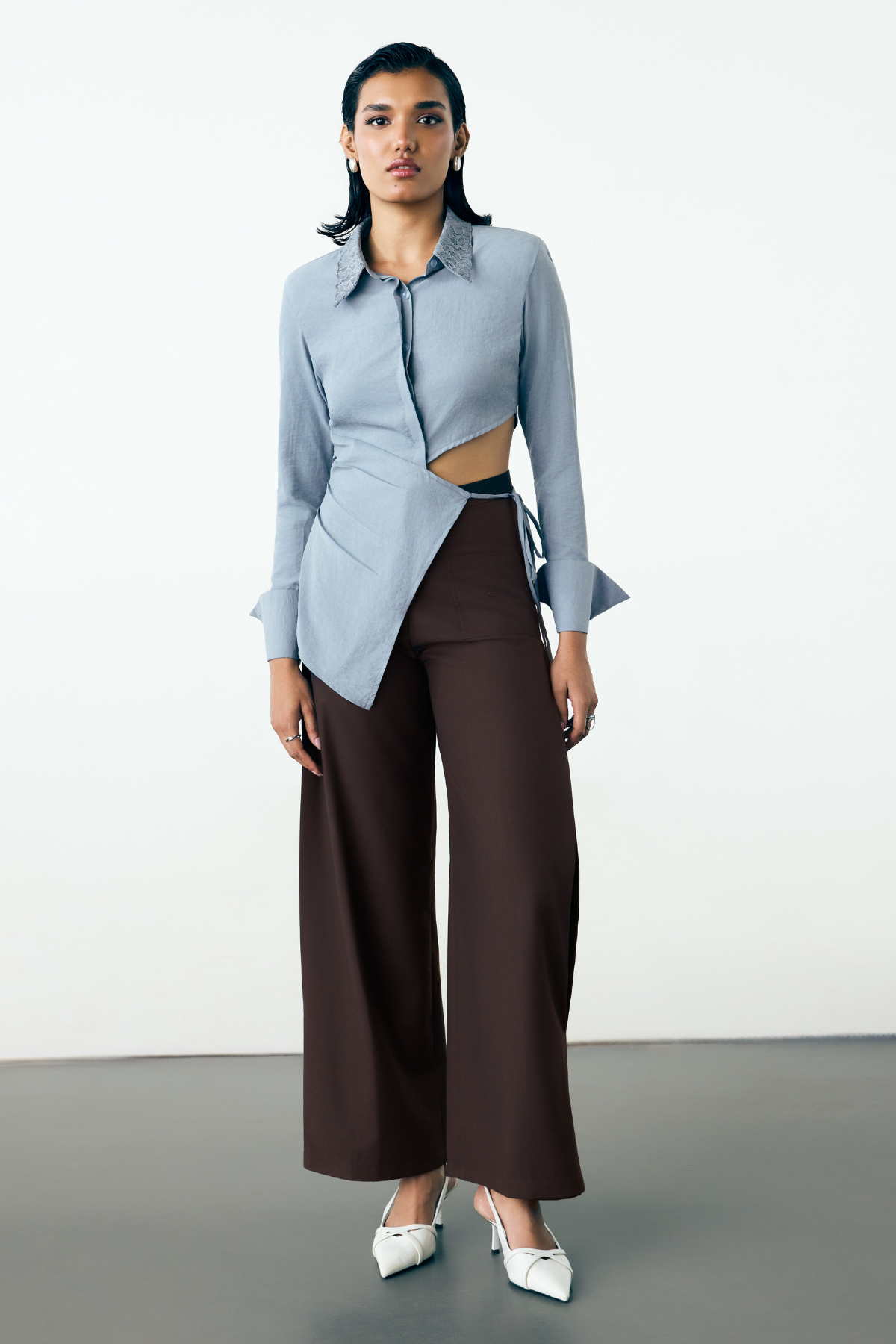 HIGH TROUSERS - DEEP BROWN